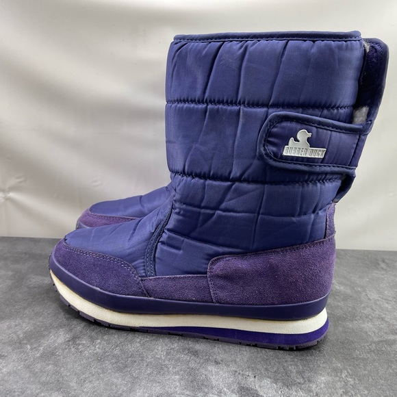 Rubber Duck Women’s Shoes Purple 8.5 W Wide Suede Slip On  Waterproof Boots - Picture 6 of 16